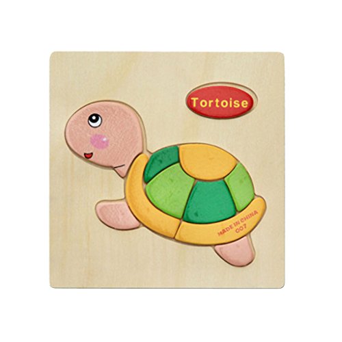 Puzzle en Bois Enfant Jeu éducatif Animaux Tort...