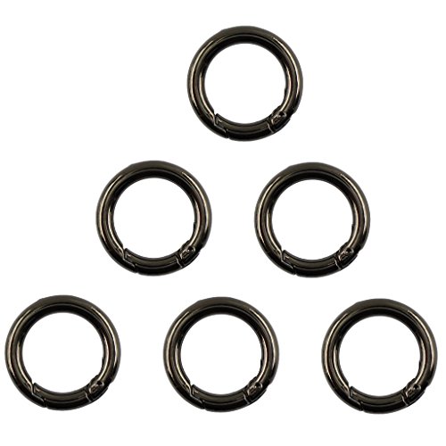 Lot de 6 Boucle à Ressort en Alliage Noir Mousq...