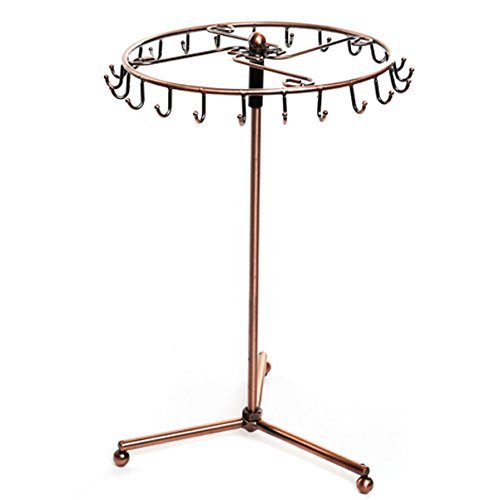 Présentoir de Bijoux Rotatif en Métal Support p...