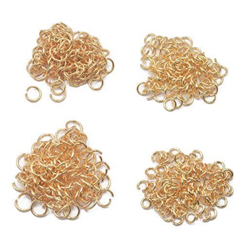 Générique 400pcs 5mm / 6mm / 7mm / 8mm / Anneaux Connecteurs Ouverts Fabrication De Bijoux Doré code EAN 0053722879713 