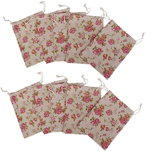 Lot de 10pcs Pochette à Bijoux Sac Cadeau à Cor...