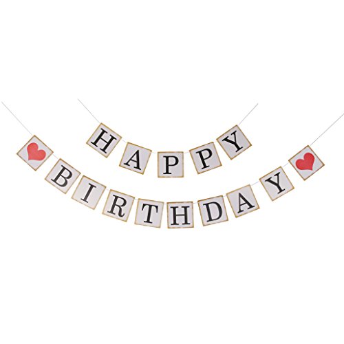 Générique HAPPY BIRTHDAY Guirlande Bannière Banderole Décoration Vintage pour Anniversaire code EAN 0053722884403 