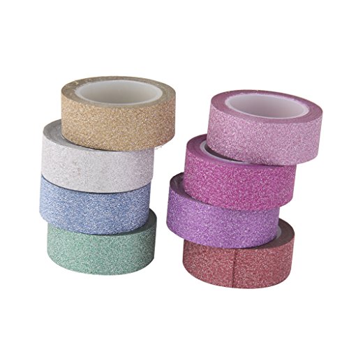 Lot de 8pcs 10m Bande Adhésive Sticker Autocoll...