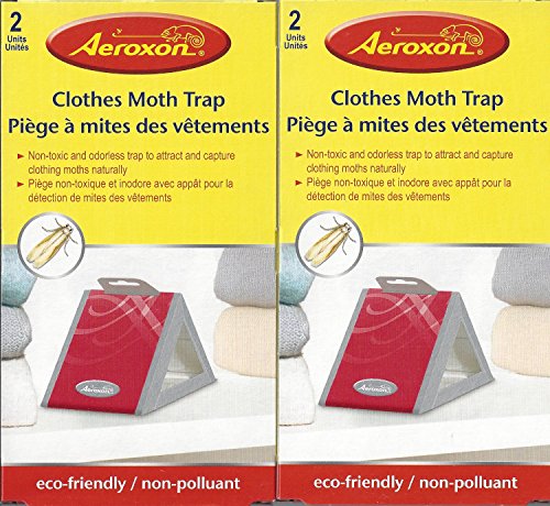 Aeroxon Vêtements piège antimites alimentaires - lot de 2 = 2 x 2 pièges code EAN 0055971011890 