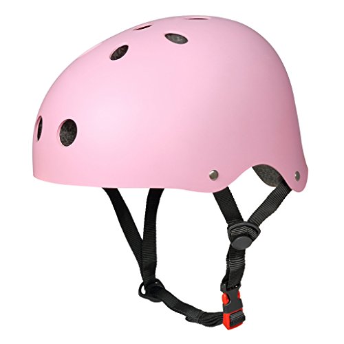 SymbolLife Casque de vélo casque de ski protection de sécurité pour sports skateboard scooter roller bmx snowboard, taille m, pink 0057184888344 (0057184888344)