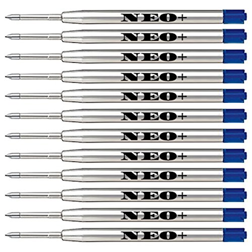 Lot de 12 recharges de stylos à bille compatibl...