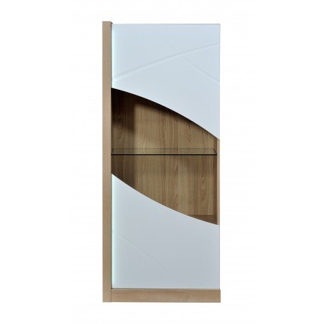 VITRINE 1 PORTE TRÈS DESIGN COULEUR BLANC LAQUÉ...