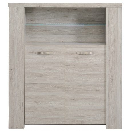 Leylina Magnifique argentier à 2 portes en chêne portopfino gris et béton foncé code EAN 0061660015049 