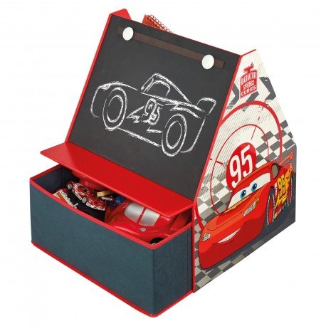 Coffre de rangement et dessin « Cars »
