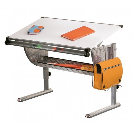 pupitre inclinable pour enfant coloris blanc et...