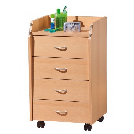 CONTAINER À 4 TIROIRS COLORIS BOIS HÊTRE NATUREL