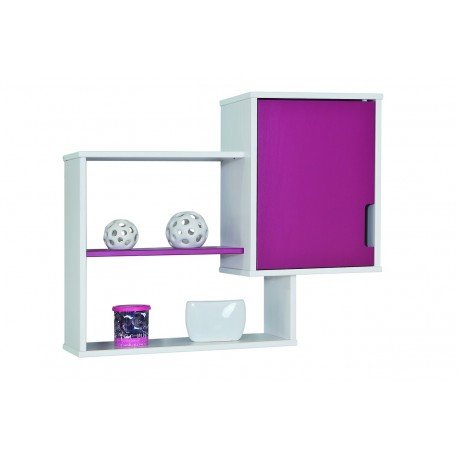 Meuble rangement à suspendre avec étagères colo...