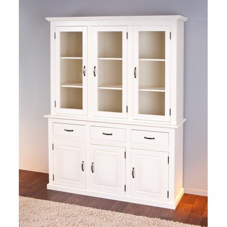 vaisselier 6 portes 3 tiroirs coloris blanc