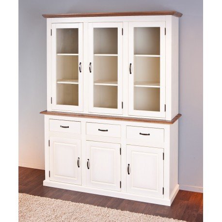 vaisselier 6 portes 3 tiroirs en bois massif co...