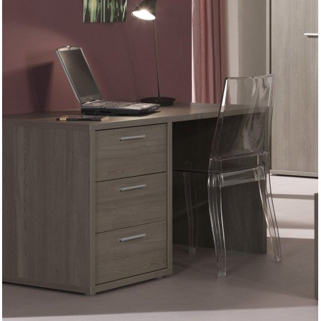 Bureau à 3 tiroirs coloris bouleau gris