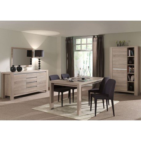 SALLE À MANGER COMPLÈTE AVEC BIBILOTHEQUE COLOR...