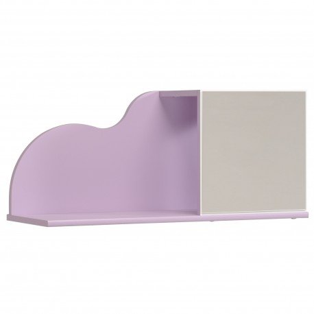 Etagères MILA Lila mélamine et Blanc Megève