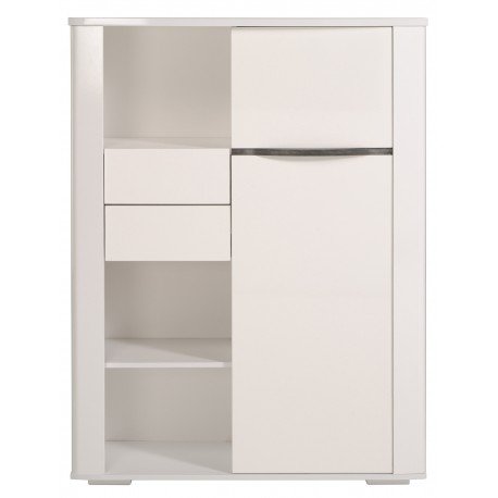 Vitrine CERAM Blanc Brillant 135x100cm