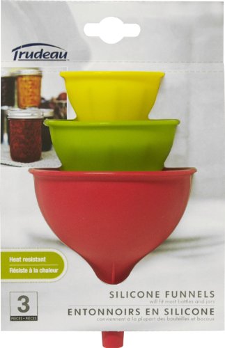 5050734 ensemble de 3 entonnoirs silicone rouge...