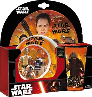 5061234 star wars assiette/coupelle/verre 3 piè...