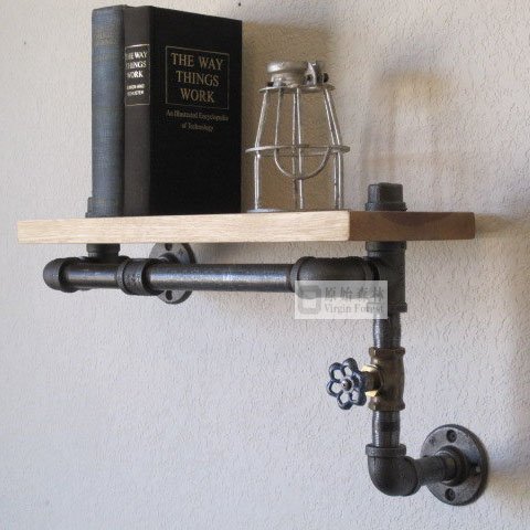 American Vintage Eau Tuyau mural style industri...