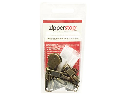 zipperstop Fermeture Éclair de fermeture éclair YKK® - Kit de réparation Solution 8 jeux de fermeture éclair YKK® Automatique à coulisses assortis 4 de # 5, # 2 de 7 et 2 de # 10 inclus haut et bas Opaque fabriqué en USA 0065273419263 ZipperStop Wholesale Authorized Distributor YKK®