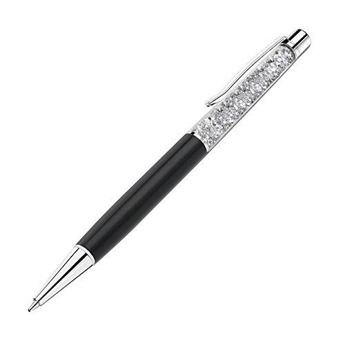 Stylo à bille cristaux Swarovski Elements - Noir