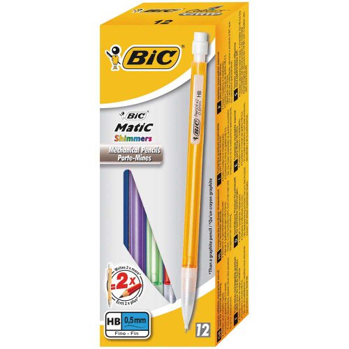 Bic Matic Shimmers Boîte de 12 Porte-Mines 0,5 mm