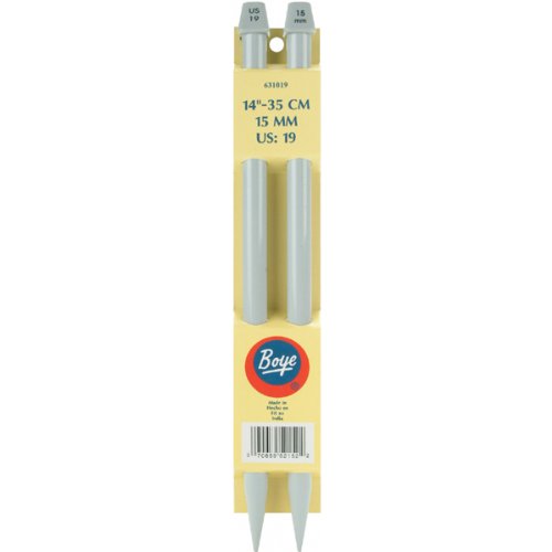 Boye Paire de Jumbo aiguille à tricoter en plastique 14 "-taille 19 / 15mm code EAN 0070659521522 