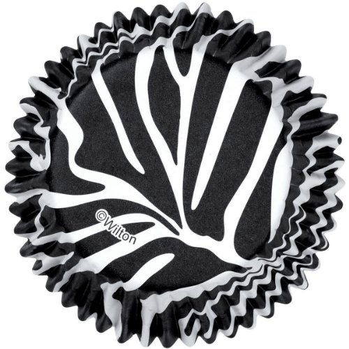Wilton 415-1881 caissettes cupcakes noir et blanc 75 pièces code EAN 0070896318817 