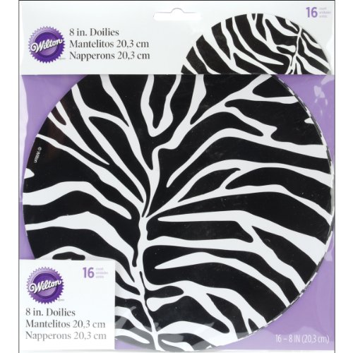 Wilton 2104-0248 gâteau napperons 8 "16pack de-zebra code EAN 0070896402486 