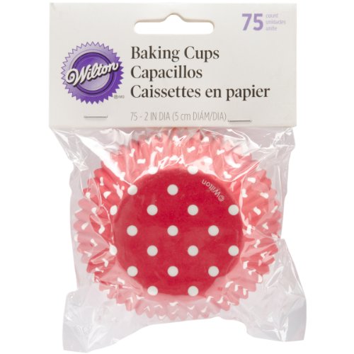 415-0148  lot de 75 caissettes à  pois rouge
