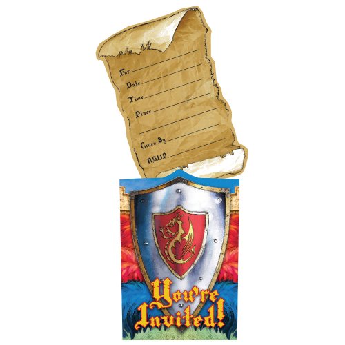 Anniversaire Express Lot de 8 Invitations Chevalier - Anniversaire Enfant Chevalier code EAN 0073525823096 