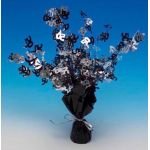 Âge 50 Centre de table Noir et argent spray Fle...