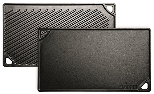 Double play plaque en fonte réversible pour grill