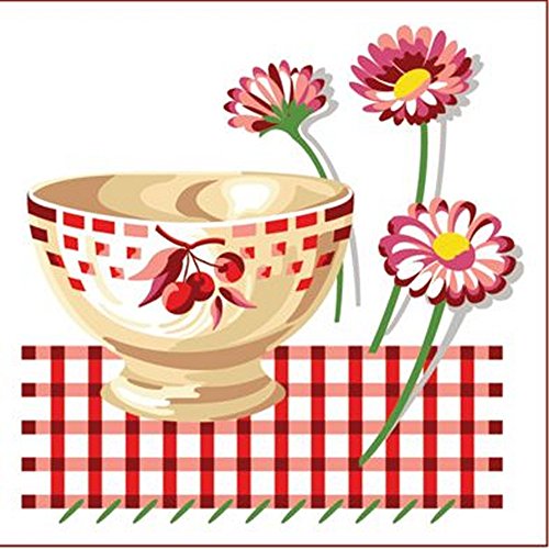 Canevas: Bol et paquerettes C18N70