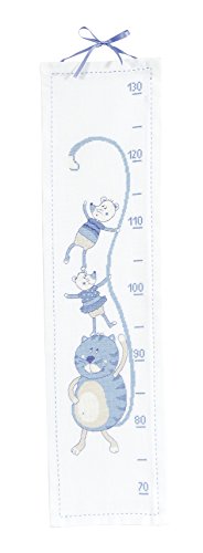 Kit point de croix motif toise, 100% coton, ble...