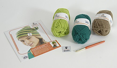 Myboshi kit bonnet, vert et marron