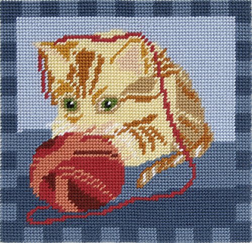 Kit canevas gros trous chaton et sa pelote C20N72K