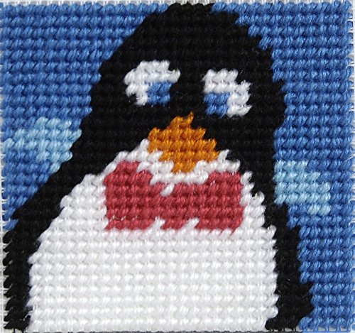 Kit canevas gros trous Le pingouin