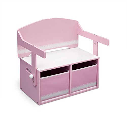 Delta Children Banc & Bureau 3-en-1, Couleur Rose