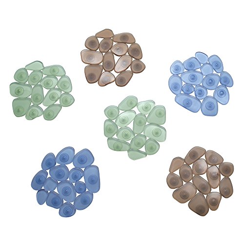 30125eu pebblz lot de 6 supports de bain transp...
