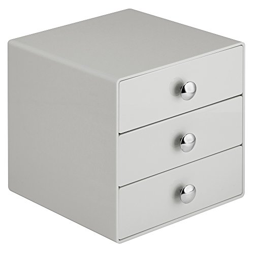 35356eu rangement de 3 tiroirs gris clair