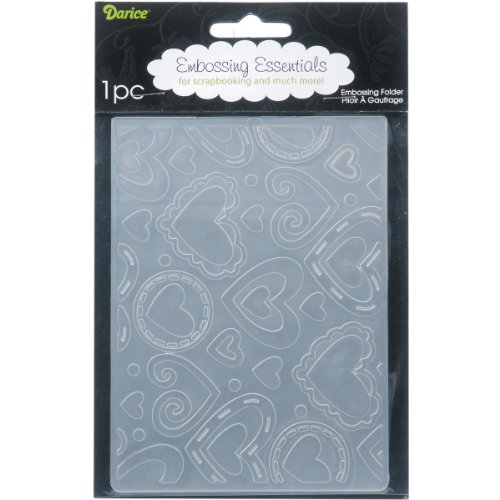 1216-69 gabarit de gaufrage motif cœurs superpo...