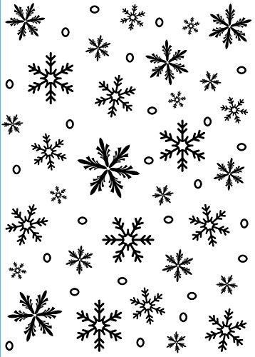 1218-97 gabarit de gaufrage motif flocon de nei...