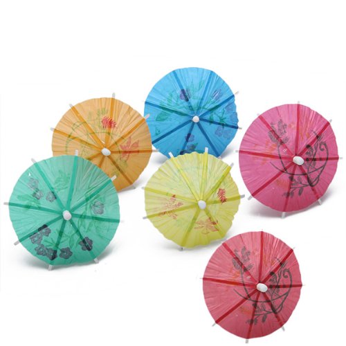Lot de 144 Parapluie en Papier Style Hawaïen Tr...