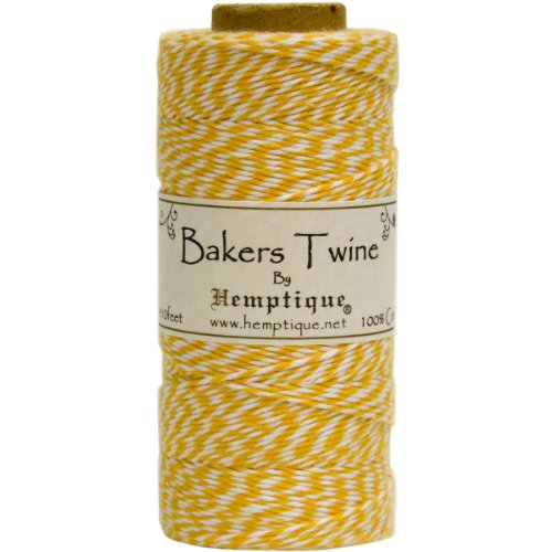 Hemptique Coton bakers twine bobine 2 plis 410 pieds/pkg-jaune/blanc 0091037029386 (0091037029386)