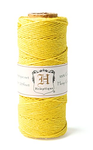 Hemptique Bobine de corde en chanvre jaune 50 g 0091037093622 (0091037093622)