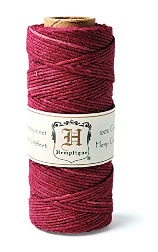 Hemptique Bobine de corde en chanvre bordeaux 50 g 0091037333339 (0091037333339)