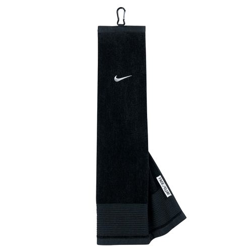 Tri-fold face - serviette de golf couleur: noir...